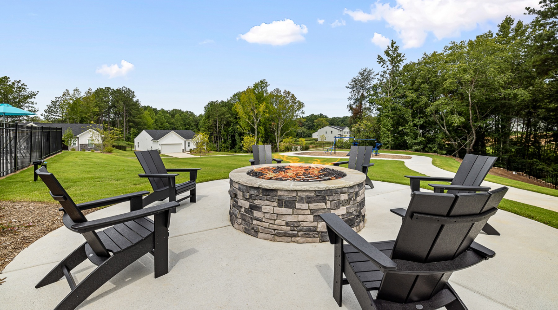 Fire pit with adirondack chairs Fire pit with adirondack chairs
