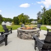 Fire pit with adirondack chairs