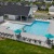 Community Resort Style Zero-entry Pool with Sunshelf